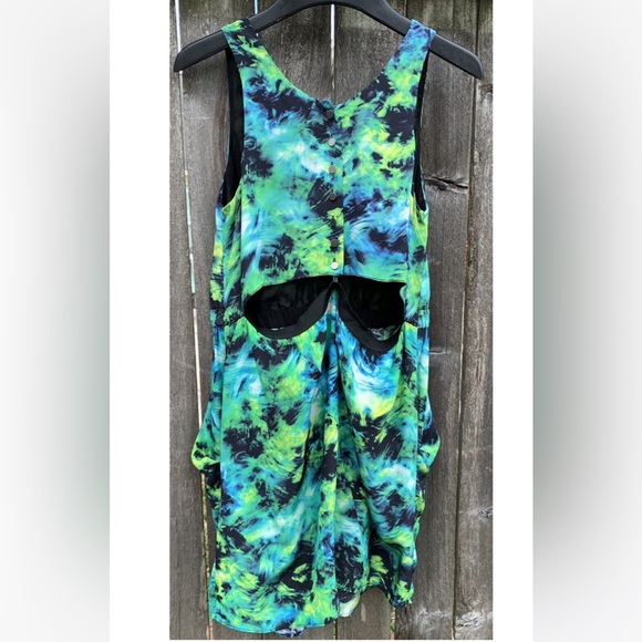 Under.Ligne by Doori Silk Tank Dress in Green Size 0 / XS - Picture 3 of 7